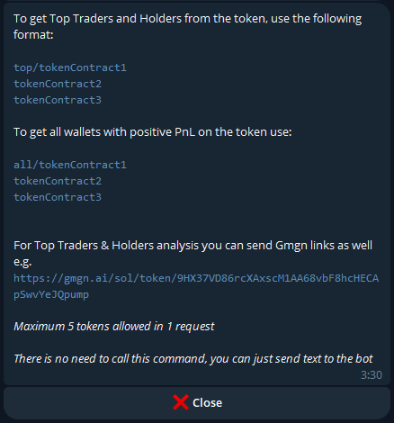Bot Commands screenshot