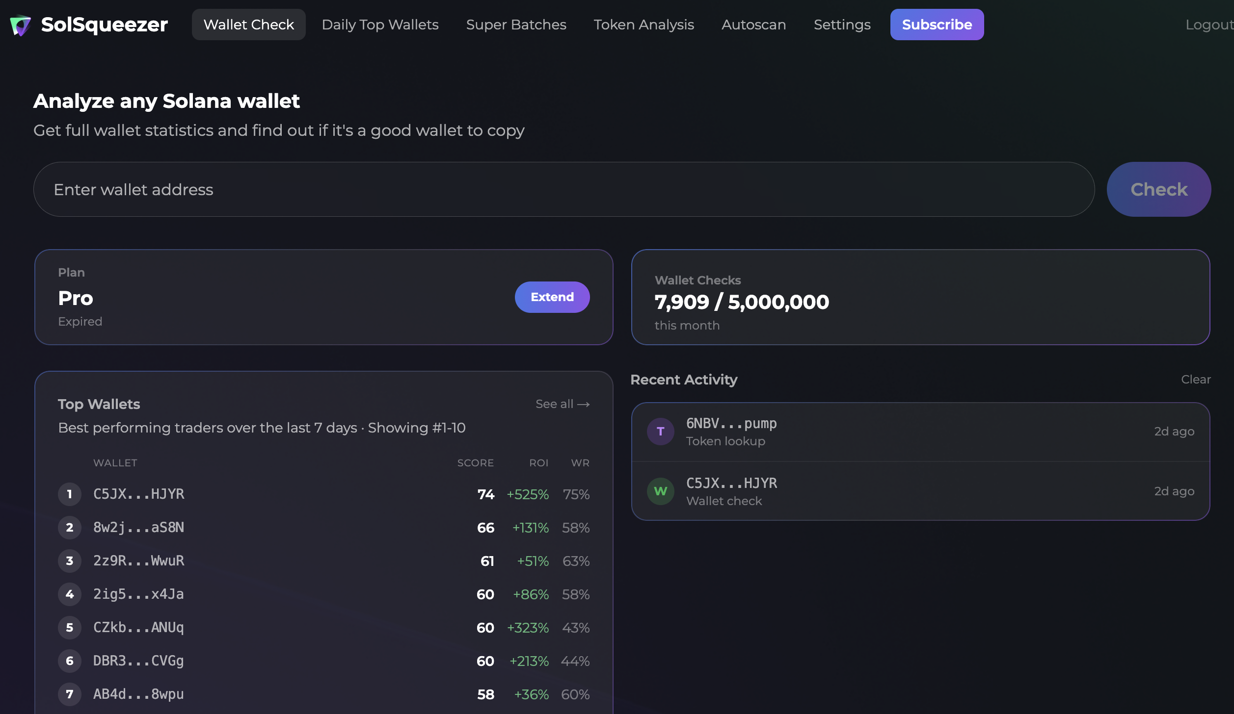 SolSqueezer Dashboard